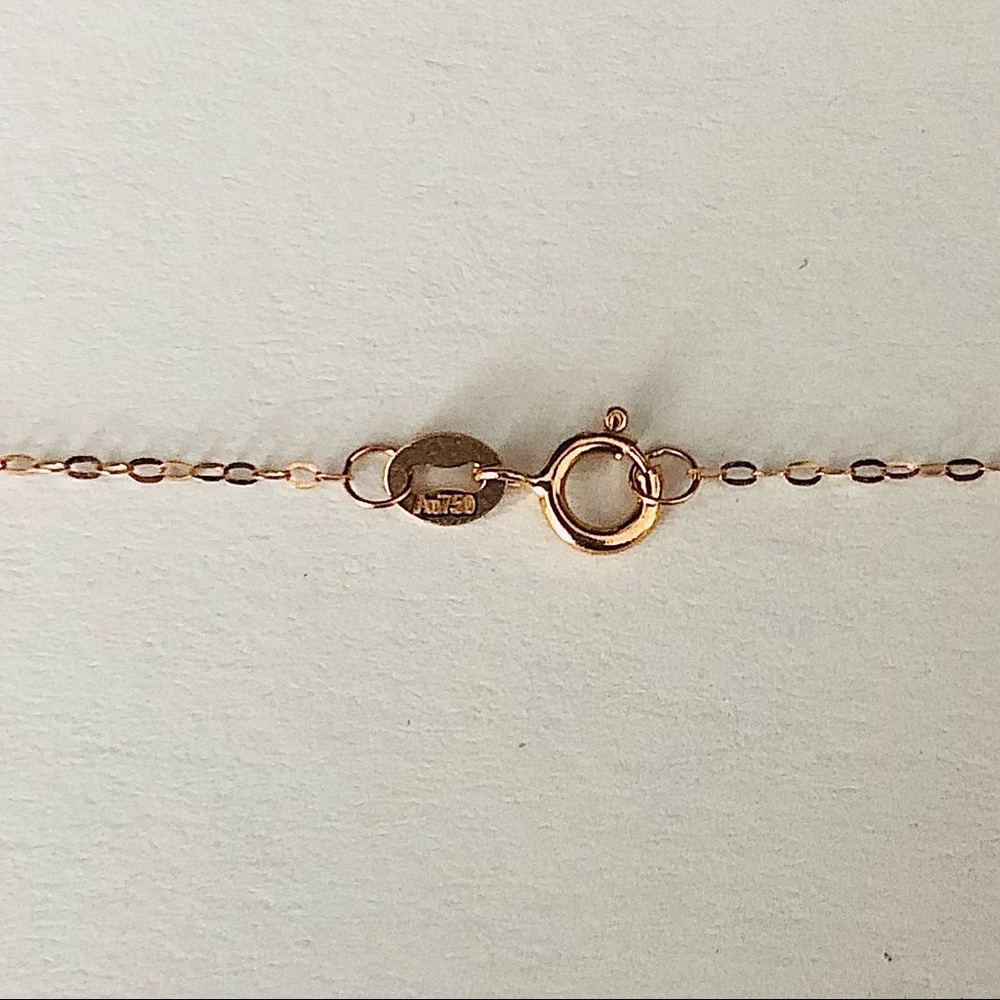 Solid 18k gold smile necklace - Picture 3 of 3